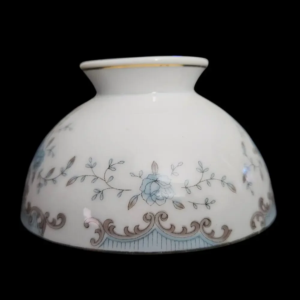 Set of 4 Imperial China Seville W Dalton Japan Cream Soup Cups Blue Roses